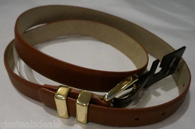 Cinto feminino Style & Co pequeno conhaque marrom dourado estilo fivela # SC703 - Imagem 1 de 3