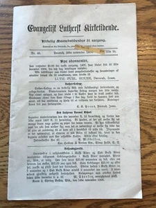 Vtg. 1906 Norwegian Evangelisk religious Journal Lutheran Publish, Decorah, Iowa - Picture 1 of 9
