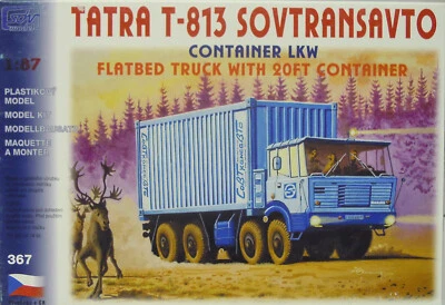 Container Truck Tatra 813 with 20ft Container, 1:87, SDV, Plastic Kit, New - Image 1 of 2