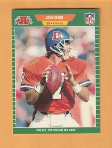 John Elway Denver Broncos 1989 Pro Set #100 Salón de la fama Stanford Cardinal 5J - Imagen 1 de 2