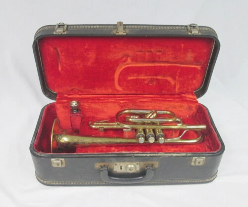 Corneta York National vintage con estuche y boquilla Vincent Bach 7C Foto 1 de 4