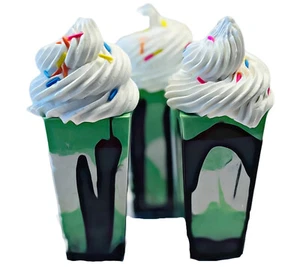Juego de 3 pudines verdes tiros de pudín falsos - Imagen 1 de 9