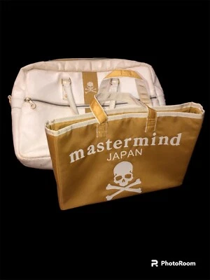Mastermind Japan White Leather Bag Duffle Business Bag Rare Vtg - Image 1 of 4