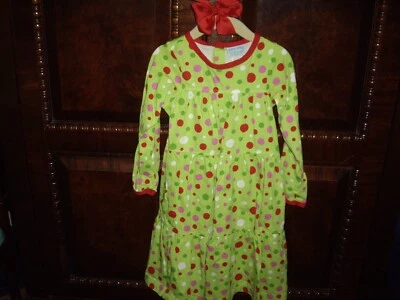 T13 Girls Size 4 Boutique Patsy Aiken Chez Ami Christmas Dress Polka Dots TWINS - Image 1 of 4