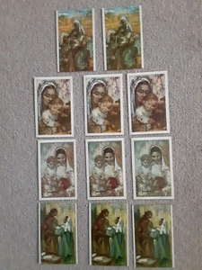 Vintage Weihnachtskarten Öl Look 11 Stück - Bild 1 von 12