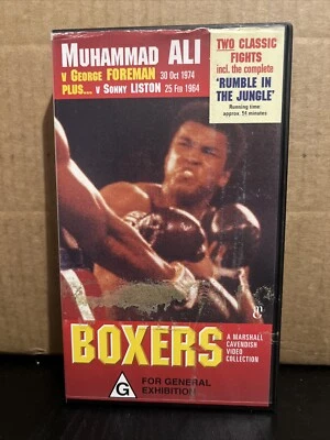 BOXERS - MUHAMMAD ALI VS GEORGE FOREMAN - RUMBLE IN THE JUNGLE - VIDEO VHS B19 - Image 1 of 3