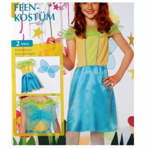 Feenkostüm 2-teilig Mädchen Feen Kleid Elfe Fee Kostüm Karneval Gr S (4-6 Jahre) - Bild 1 von 1