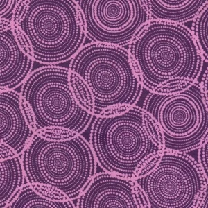 OOP Quill gratitude Aboriginal spots Lilac by Valori Wells , Cotton Fabric - Picture 1 of 2