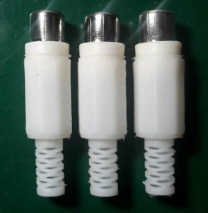 3x Connector RCA Female White for Audio Conector RCA Hembra Blanco para Audio - Imagen 1 de 2