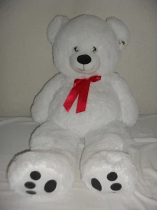 Plüsch-Teddybär -neuwertig- weiß- Größe ca. 1,00 m - Bild 1 von 6