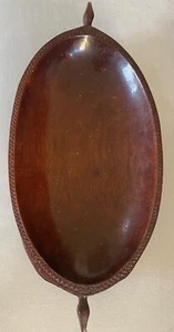 George III Antique Mahogany Tray, 18th or Early 19th Century, 16.5" x 7.75" - Picture 1 of 7