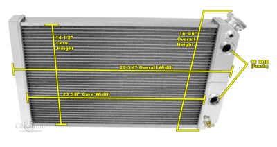 AR 3 Row Dual Pass Radiator,1.5,1.5-1984-1990 Chevrolet Corvette Small LS - Image 1 of 4