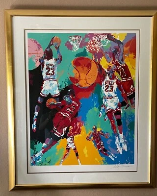 Serigrafía firmada y numerada LeRoy Neiman, Michael Jordan, LE 68/320 Foto 1 de 3