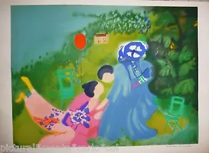 STVIAMOVICH*LITHO*ORIGINALE*1970*JAPANES*GARDEN*LOVE*PEACE*11*COLLECTOR*RARE*ART - Imagen 1 de 1