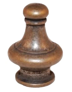 Pyramid Lamp Finial Top Antique Brass Bronze Finish 1/8"IP 1/4-27 Thread Adapter - Picture 1 of 6