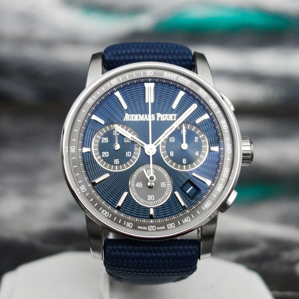 Audemars Piguet Code 11.59 Cronógrafo 41mm Esfera Azul Nuit 26393ST Juego Completo Foto 1 de 4