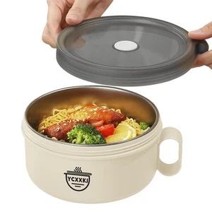 Microwave Ramen Bowl Set, Ramen Bowl with Lid and Stainless Steel Liner, Rame... - Picture 1 of 9
