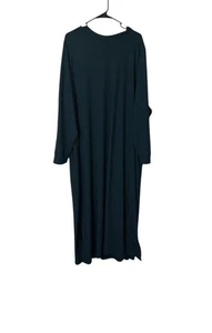 Old Navy Damen Plus 4X grün gerippt Langarm Maxikleid Schlitz Poly Mischung - Bild 1 von 4