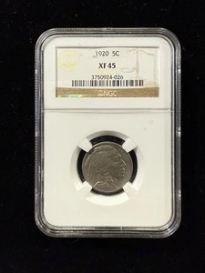 1920 5C Buffalo Nickel NGC XF45 #469 - Picture 1 of 6