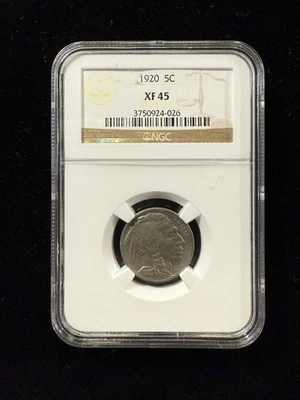 1920 5C Buffalo Nickel NGC XF45 #469 - Image 1 of 4