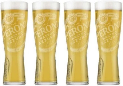 4 x PERONI PINT GLASSES TOUGHENED & NUCLEATED CE M21 Free Shipping UK - Image 1 of 3