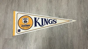 1970s Los Angeles Kings The Forum NHL Hockey Full Size Pennant White Yellow  - Picture 1 of 5