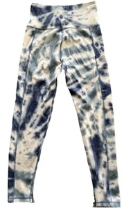 Legging de bolsillo American Eagle Active Workout Tie Dye azul blanco tiro medio alto - Imagen 1 de 6