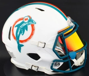 MIAMI DOLPHINS NFL Riddell Speed Full Size AUTHENTIC Football Helmet - Picture 1 of 10