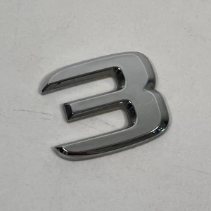 1992-1999 Mercedes-Benz S320 Emblem Logo Number '3' Rear Trunk Tailgate Chrome - Picture 1 of 9