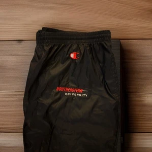 Original Vintage 90s Northeastern University Champion Windbreaker Pants XL BL - Picture 1 of 6
