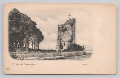 Postal de la Iglesia Antigua de Santa Helena Isla de Wight Inglaterra Foto 1 de 2