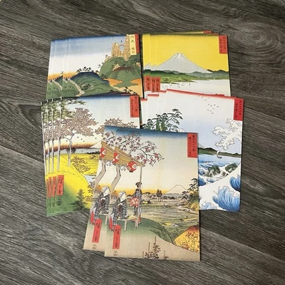 Tarjetas de felicitación Hiroshige con impresión mixta en caja 18 tarjetas con sobres sin usar Foto 1 de 4