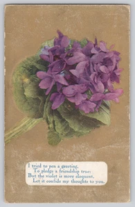 Postcard Lavender Flowers, Friendship Poem - Picture 1 of 3