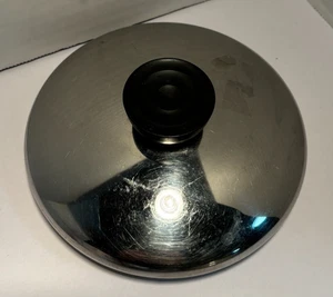 Vintage Revere Ware Lid - LID ONLY - 5 1/2" w/ Black Plastic Handle - Picture 1 of 3