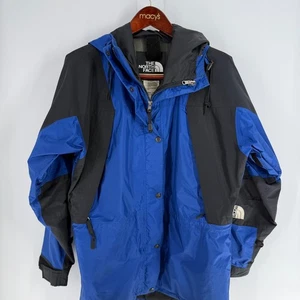 Giacca parka vintage The North Face Gore-Tex con cappuccio e zip intera blu nero - Foto 1 di 13