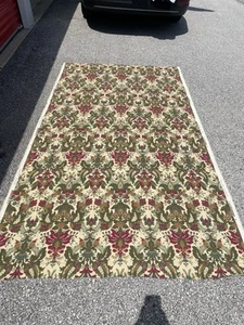RALPH LAUREN HOME FLORAL BOUQUET COTTON FEEL FABRIC MEDIUM WEIGHT GREEN 56”x101” - Picture 1 of 6