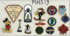 14 LAPEL PINS ANDY CAPP BARBER SHOP BALLROOM DANCE MICKEY MOUSE ROCK CLUB DANISH - Picture 1 of 1