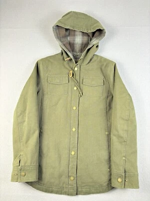 Pendleton Jacket Womens Size Small Green Dry Goods Canvas Coat Hooded Button Up - Image 1 of 4