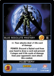 Dragon Ball Z DBZ TCG Panini Awakening Hi Tech S5 Blue Resolute Mastery - Picture 1 of 2