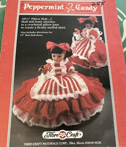 Peppermint Candy Doll Fibre-Craft Materials Corp. Christmas Crocheting FCM162 - Picture 1 of 4