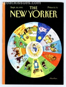 New Yorker magazine September 30 1991 Veronica Geng Lorrie Moore zodiac signs - Picture 1 of 2