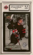 Connor Bedard Rookie 2023-24 Upper Deck Game Dated Moments KSA 9.5 SILVER