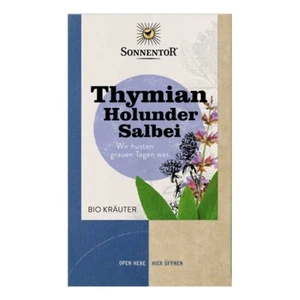 Thymian-Holunder-Salbei Kräutertee - 18 Doppelkammerbeutel 23,4g | SONNENTOR - Bild 1 von 1