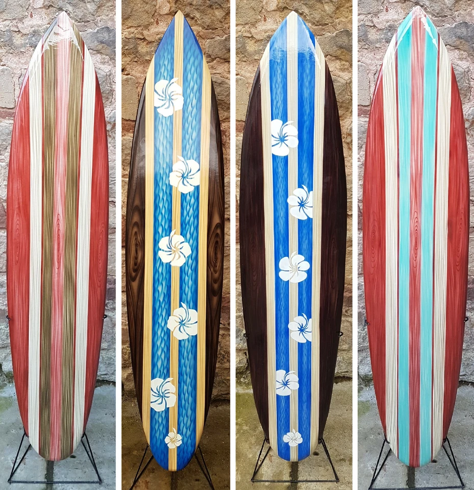 Über 100 Designs in unserem Shop, 130 cm Deko Surfboard aus Holz Surfbrett Board - Bild 1 von 1