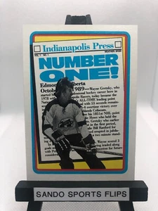 1990 Topps Wayne Gretzky Number One! Indianapolis Press #1 ~ $.99 Shipping! - Picture 1 of 11