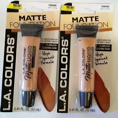 L.A.Colors Matte Foundation Set of 2ea Warm Honey, High Pigment  Formula, C68400 - Image 1 of 4
