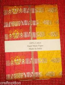 Brokateinband Tagebuch Tagebuch mit eingebetteten Blumenblättern Handarbeit Papier Indien - Bild 1 von 7