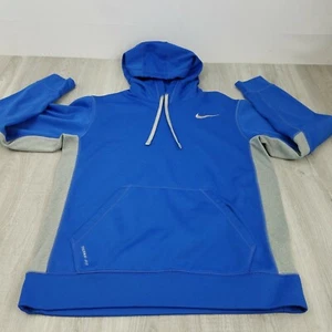 NIKE Sudadera con Capucha Ajuste Térmico Azul Mediano Para Hombre Unisex Canguro Bolsillo Pullover  - Imagen 1 de 9