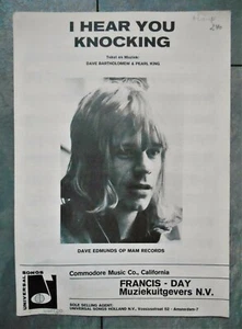 '70 Rock sheet music DAVE EDMUNDS - I Hear You Knocking (vintage Dutch print) - Picture 1 of 3