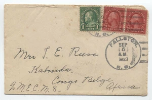 Fallston NC 1927 cubierta de 4 barras al Congo Belga [H.1300] - Imagen 1 de 3
